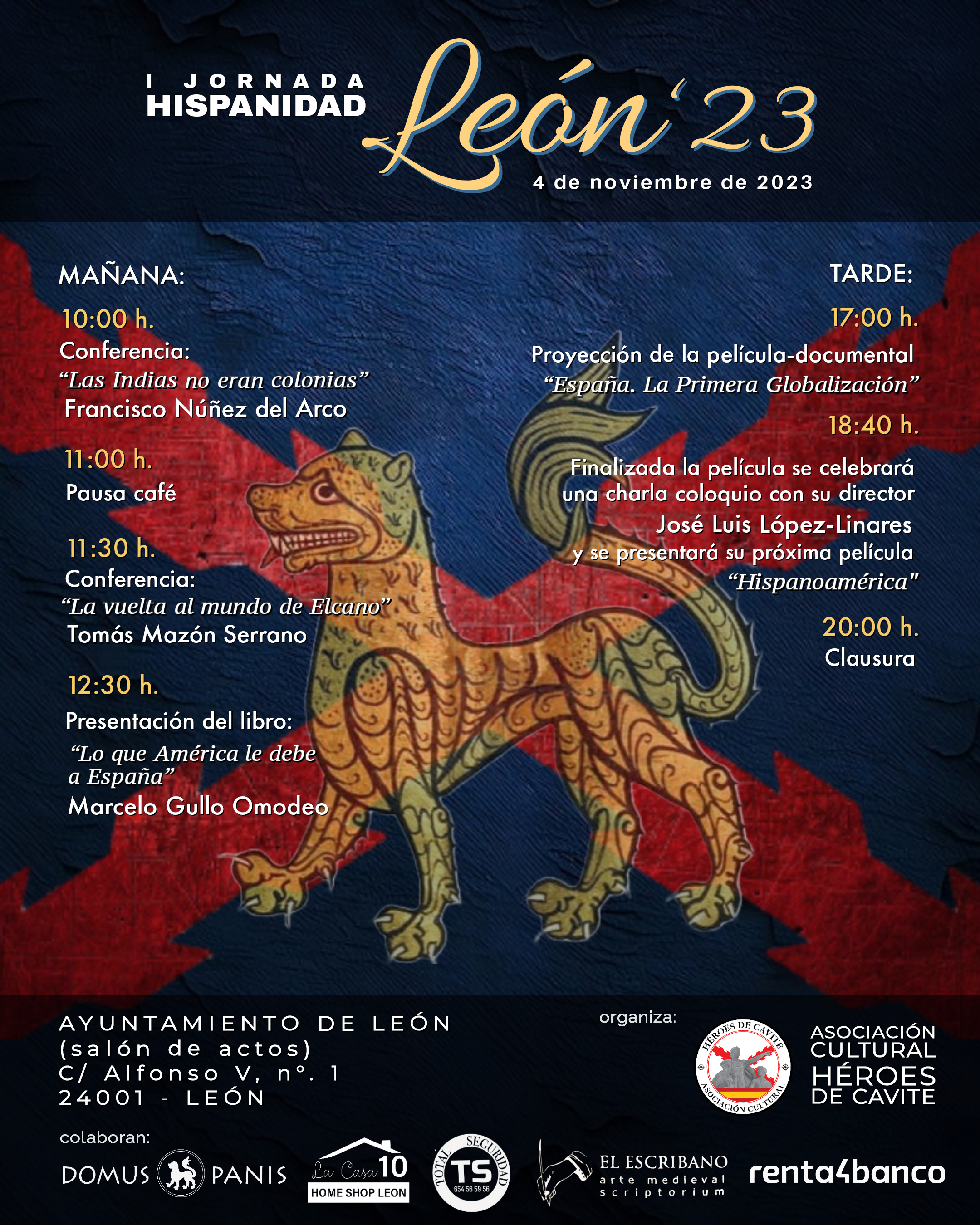 Cartel promocional de la I Jornada Hispanidad León 23.