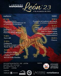 Cartel promocional de la I Jornada Hispanidad León 23.
